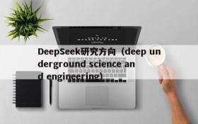 DeepSeek研究方向（deep underground science and engineering）