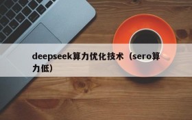 deepseek算力优化技术(sero算力低)