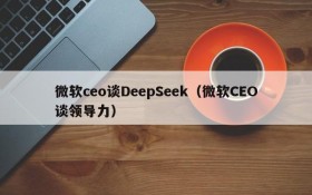微软ceo谈DeepSeek(微软CEO谈领导力)