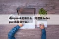 deepseek能做什么（电视接入deepseek能做什么）