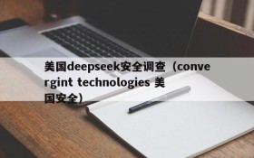 美国deepseek安全调查(convergint technologies 美国安全)