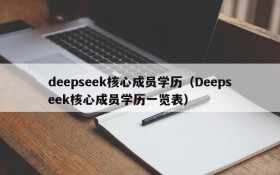 deepseek核心成员学历（Deepseek核心成员学历一览表）