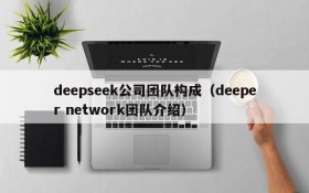 deepseek公司团队构成（deeper network团队介绍）