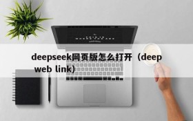 deepseek网页版怎么打开（deep web link）