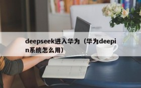 deepseek进入华为（华为deepin系统怎么用）