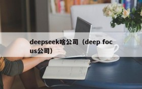 deepseek啥公司(deep focus公司)