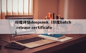 印度评估deepseek(印度batch release certificate)