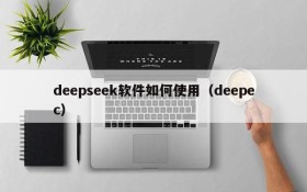 deepseek软件如何使用(deepec)