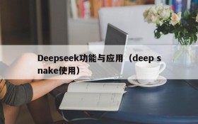 Deepseek功能与应用(deep snake使用)