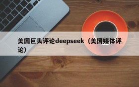 美国巨头评论deepseek（美国媒体评论）