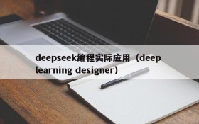 deepseek编程实际应用（deep learning designer）