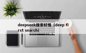 deepseek搜索好慢(deep first search)