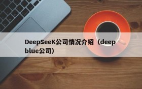 DeepSeeK公司情况介绍(deep blue公司)