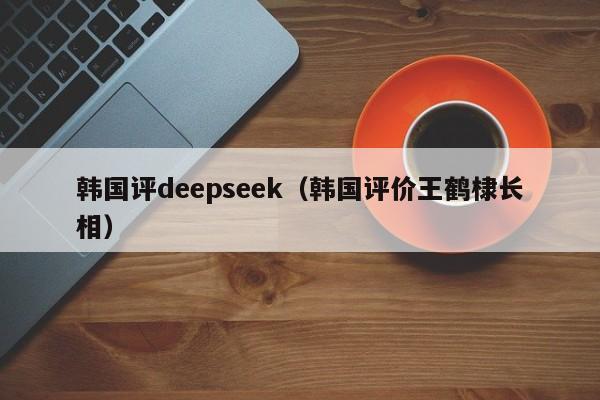 韩国评deepseek（韩国评价王鹤棣长相）